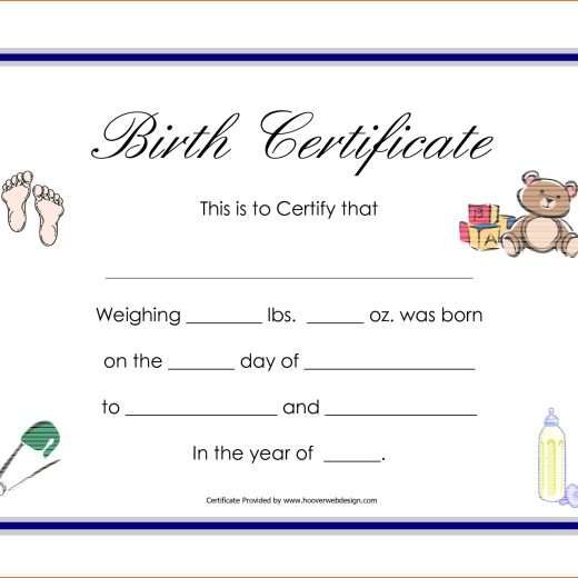 Birth Certificate translation