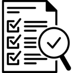 Icon representing audit-ready quality documentation and process records supporting ISO 17100–certified translation services.