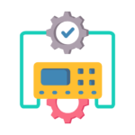 Automated validation and system-level controls in AI translation workflows, illustrating quality checks, process automation, and governed output verification without human intervention