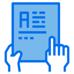 Icon representing accessible internal case documentation and audit support, ensuring ADA-compliant review, recordkeeping, and oversight.