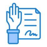 Icon representing accessible legal and administrative documents, including signed records and ADA-compliant program materials.