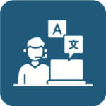 Mandatory human review and editing in Best of Both translation services, showing a professional linguist reviewing AI-assisted translations for accuracy and clarity