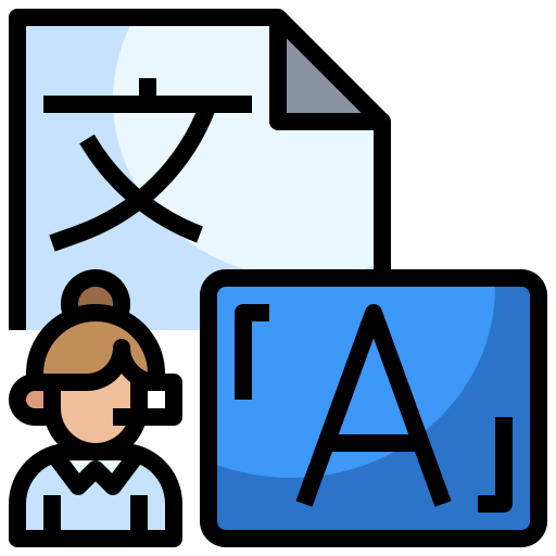 Icon representing centralized language service reporting and analytics