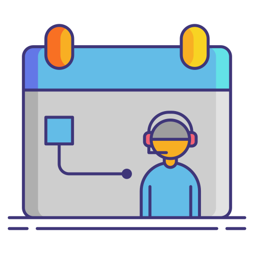 Icon representing on-demand and scheduled interpreting services